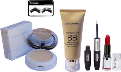 Ultimate Eyelashes, B B Cream Foundation & Radiant White Face Powder Compact, 2 In 1 Eyeliner & Mascara, Red Lipstick(Set of 5)
Ultimate Eyelashes, B B Cream Foundation & Radiant White Face Powder Compact, 2 In 1 Eyeliner & Mascara, Red Lipstick(Set of 5)