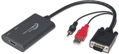 Microware Universal VGA to HDMI Converter with Audio Support, Adapter for PC, Laptop, DVD, Desktop VGA Cable(Compatible with HDMI Monitor and TV, Black)
Microware Universal VGA to HDMI Converter with Audio Support, Adapter for PC, Laptop, DVD, Desktop VGA Cable(Compatible with HDMI Monitor and TV, Black)