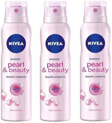 Nivea Pearl and Beauty 48H Beautiful Pearl Extracts 150 ml x 3pc Combo Offer Body Spray - For Women(450 ml, Pack of 3)
Nivea Pearl and Beauty 48H Beautiful Pearl Extracts 150 ml x 3pc Combo Offer Body Spray - For Women(450 ml, Pack of 3)