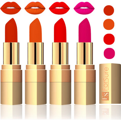 Forsure Golden Velvet Matte Lipstick(Chocolate,Light Brown ,Sweet Red,Purple, 14 g)
Forsure Golden Velvet Matte Lipstick(Chocolate,Light Brown ,Sweet Red,Purple, 14 g)
