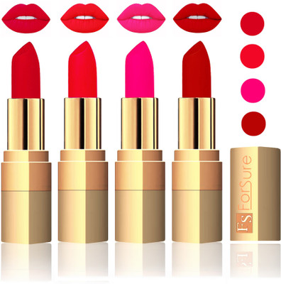 Forsure Golden Velvet Matte Lipstick(Mauve,Red,Peach,Coffee, 14 g)