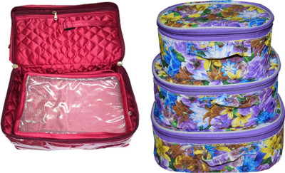 FUNKROO combo of 2 cosmetic pouch set of 3 and necklace organizer jewellry storage vanity box jewellery and Cosmatic pouch Vanity Box(Multicolor)
FUNKROO combo of 2 cosmetic pouch set of 3 and necklace organizer jewellry storage vanity box jewellery and Cosmatic pouch Vanity Box(Multicolor)