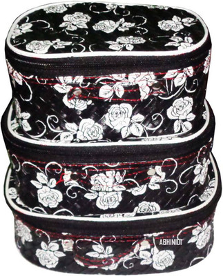 FUNKROO Combo of 2 cosmetic bag bridal Organizer jewellry storage vanity box-set of 3 each jewellry vanity box jewellery and Cosmatic pouch Vanity Box(Black)
FUNKROO Combo of 2 cosmetic bag bridal Organizer jewellry storage vanity box-set of 3 each jewellry vanity box jewellery and Cosmatic pouch Vanity Box(Black)