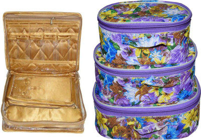FUNKROO combo of 2 cosmetic pouch set of 3 and necklace organizer jewellry storage vanity box jewellery and Cosmatic pouch Vanity Box(Multicolor)
FUNKROO combo of 2 cosmetic pouch set of 3 and necklace organizer jewellry storage vanity box jewellery and Cosmatic pouch Vanity Box(Multicolor)