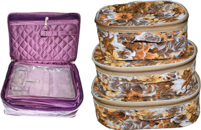 FUNKROO combo of 2 cosmetic pouch set of 3 and necklace organizer jewellry storage vanity box jewellery and Cosmatic pouch Vanity Box(Multicolor)
FUNKROO combo of 2 cosmetic pouch set of 3 and necklace organizer jewellry storage vanity box jewellery and Cosmatic pouch Vanity Box(Multicolor)