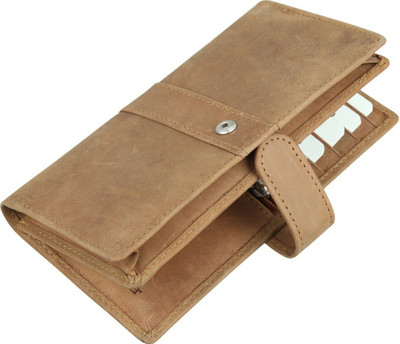 Style 98 Men Tan Genuine Leather Document Holder(11 Card Slots)