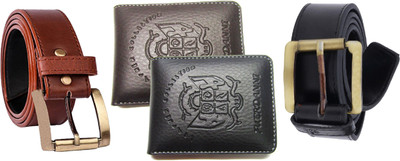 Peacock Mundkar Wallet, Belt Combo(Black, Brown) 
Peacock Mundkar Wallet, Belt Combo(Black, Brown)