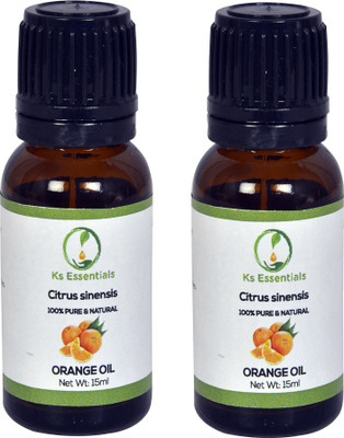 Ks Essentials 100% Pure Orange Oil ( Citrus sinensis ) Pack of 2 (15ml) Each(15 ml)
Ks Essentials 100% Pure Orange Oil ( Citrus sinensis ) Pack of 2 (15ml) Each(15 ml)