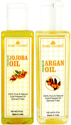 Park Daniel Organic Argan oil and Jojoba oil - Natural & Undiluted Combo of 2 bottles of 100 ml(200 ml)(200 ml)
Park Daniel Organic Argan oil and Jojoba oil - Natural & Undiluted Combo of 2 bottles of 100 ml(200 ml)(200 ml)