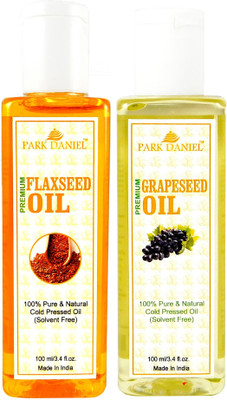 Park Daniel Organic Flaxseed oil and Grapeseed oil - Natural & Undiluted combo of 2 bottles of 100 ml (200 ml)(200 ml)
Park Daniel Organic Flaxseed oil and Grapeseed oil - Natural & Undiluted combo of 2 bottles of 100 ml (200 ml)(200 ml)