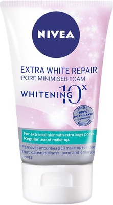 Nivea Extra White Repair Pore Minimiser Foam, Whitening 10x - 100g(100 g)