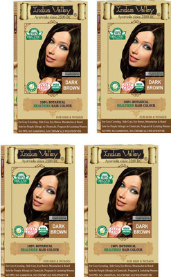 Indus Valley 100% Organic Botanical Dark Brown (Also suitable for pregnant women & Lactating Mothers) Set of 4- One Touch Pack- Hair Color(Dark Brown)
Indus Valley 100% Organic Botanical Dark Brown (Also suitable for pregnant women & Lactating Mothers) Set of 4- One Touch Pack- Hair Color(Dark Brown)