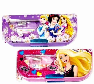 S2KCrafts S2KC-1128 Princess Barbies stationery kit inside the box Art Plastic Pencil Boxes(Set of 2, Purple, Pink)
S2KCrafts S2KC-1128 Princess Barbies stationery kit inside the box Art Plastic Pencil Boxes(Set of 2, Purple, Pink)