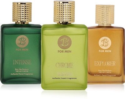 LB Perfume LB CHROME, LB EXPLORER AND LB INTENSE PERFUME FOR MEN 100 ML EDP(PACK OF 3) Eau de Parfum - 25 ml(For Men)