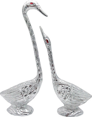 Art N Hub Feng Shui Romantic White Metal Swan Pair (H-28cm) Decorative Showpiece - 28 cm(Silver Plated, Silver)
Art N Hub Feng Shui Romantic White Metal Swan Pair (H-28cm) Decorative Showpiece - 28 cm(Silver Plated, Silver)