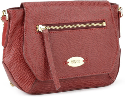 Hidesign Women Casual Red Genuine Leather Shoulder Bag
