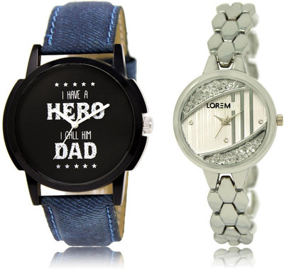 LOREM LR7-223 Stylish Silver & Black Round Boy's & Girl's Metal Bracelet & Leather Watch - For Men & Women
LOREM LR7-223 Stylish Silver & Black Round Boy's & Girl's Metal Bracelet & Leather Watch - For Men & Women
