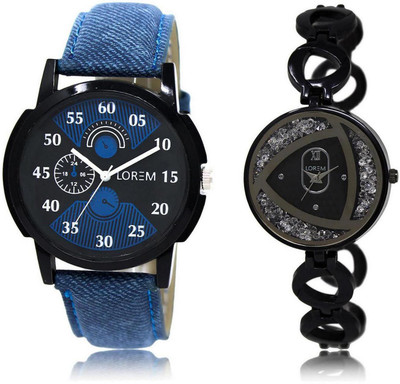 LOREM LR2-237 Stylish Silver & Black Round Boy's & Girl's Metal Bracelet & Leather Watch - For Men & Women
LOREM LR2-237 Stylish Silver & Black Round Boy's & Girl's Metal Bracelet & Leather Watch - For Men & Women