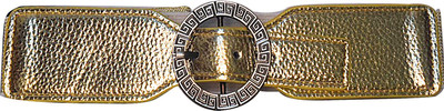 AyA Fashion Women Party Gold Artificial Leather Belt