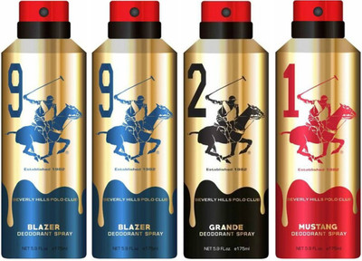 Beverly Hills Polo Club Two Blazer & One Grande & One Mustang Deo Deodorant Spray - For Men(700 ml, Pack of 4)
Beverly Hills Polo Club Two Blazer & One Grande & One Mustang Deo Deodorant Spray - For Men(700 ml, Pack of 4)