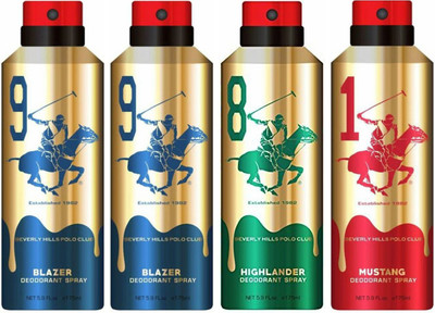 Beverly Hills Polo Club Two Blazer & One Highlander & One Mustang Deo Deodorant Spray - For Men(700 ml, Pack of 4)
Beverly Hills Polo Club Two Blazer & One Highlander & One Mustang Deo Deodorant Spray - For Men(700 ml, Pack of 4)