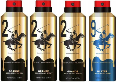 Beverly Hills Polo Club Three Grande & One Blazer Deo Deodorant Spray - For Men(700 ml, Pack of 4)
Beverly Hills Polo Club Three Grande & One Blazer Deo Deodorant Spray - For Men(700 ml, Pack of 4)