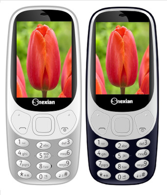 Snexian 3310 Carving Combo of Two Mobiles(Grey, Dark Blue)