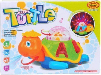 SR Toys Bestoys Musical With 3D Lights Turtle(Multicolor)