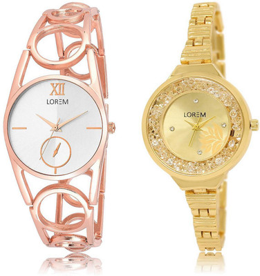LOREM LR213-224 Stylish Gold & Silver Round Girl's Metal Bracelet Watch - For Women
LOREM LR213-224 Stylish Gold & Silver Round Girl's Metal Bracelet Watch - For Women
