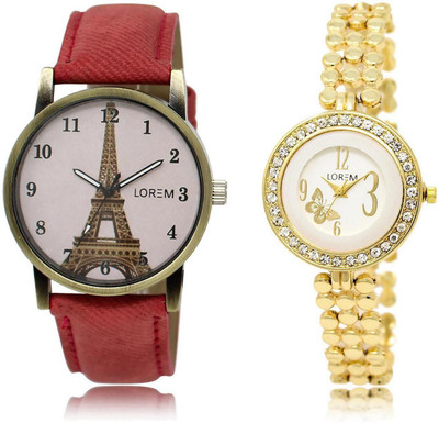 LOREM LR203-230 Stylish Multicolor Round Girl's Metal Bracelet & Leather Watch - For Women
LOREM LR203-230 Stylish Multicolor Round Girl's Metal Bracelet & Leather Watch - For Women