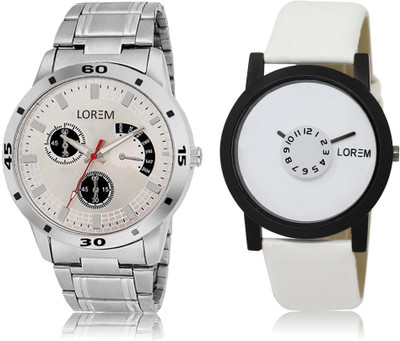 LOREM LR26-101 Stylish White & Silver Round Boy's Leather & Metal Bracelet Hybrid Watch - For Men
LOREM LR26-101 Stylish White & Silver Round Boy's Leather & Metal Bracelet Hybrid Watch - For Men