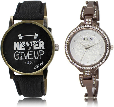 LOREM LR27-236 Stylish Silver & Black Round Boy's & Girl's Metal Bracelet & Leather Watch - For Men & Women
LOREM LR27-236 Stylish Silver & Black Round Boy's & Girl's Metal Bracelet & Leather Watch - For Men & Women