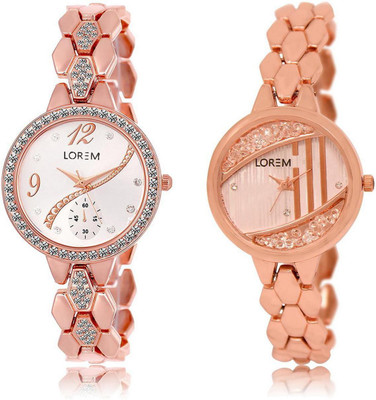 LOREM LR215-222 Stylish Rose Gold & Silver Round Girl's Metal Bracelet Watch - For Women
LOREM LR215-222 Stylish Rose Gold & Silver Round Girl's Metal Bracelet Watch - For Women
