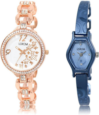 LOREM LR210-218 Stylish Blue & White Contemporary & Round Girl's Metal Bracelet Watch - For Women
LOREM LR210-218 Stylish Blue & White Contemporary & Round Girl's Metal Bracelet Watch - For Women
