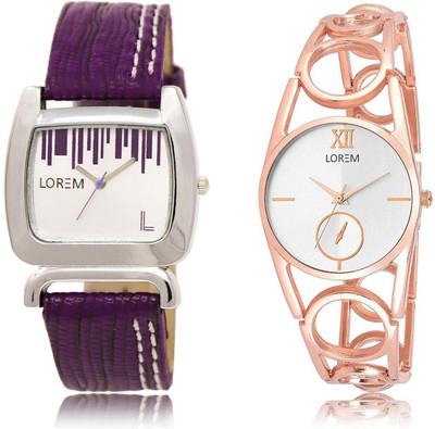 LOREM LR207-213 Stylish Silver & White Round & Square Girl's Metal Bracelet & Leather Watch - For Women
LOREM LR207-213 Stylish Silver & White Round & Square Girl's Metal Bracelet & Leather Watch - For Women