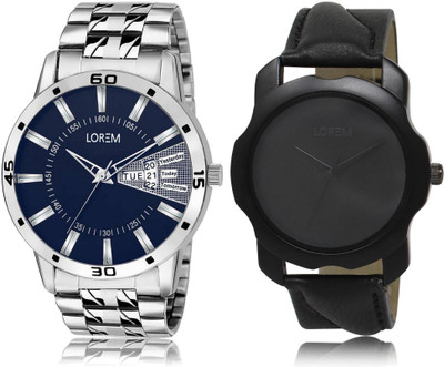 LOREM LR22-102 Stylish Black & Blue Round Boy's Leather & Metal Bracelet Watch - For Men
LOREM LR22-102 Stylish Black & Blue Round Boy's Leather & Metal Bracelet Watch - For Men