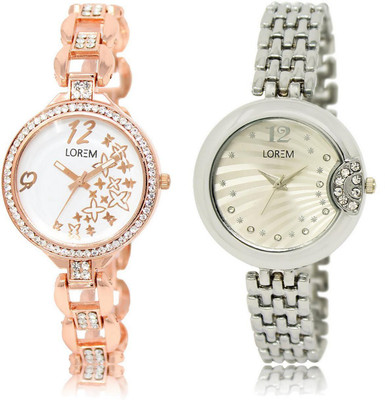 LOREM LR210-227 Stylish Silver & White Round Girl's Metal Bracelet Watch - For Women
LOREM LR210-227 Stylish Silver & White Round Girl's Metal Bracelet Watch - For Women