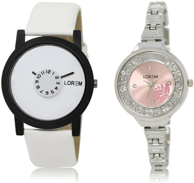 LOREM LR26-226 Stylish Pink & White Round Boy's & Girl's Metal Bracelet & Leather Watch - For Men & Women
LOREM LR26-226 Stylish Pink & White Round Boy's & Girl's Metal Bracelet & Leather Watch - For Men & Women