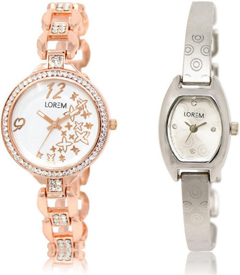 LOREM LR210-219 Stylish Silver & White Contemporary & Round Girl's Metal Bracelet Watch - For Women
LOREM LR210-219 Stylish Silver & White Contemporary & Round Girl's Metal Bracelet Watch - For Women