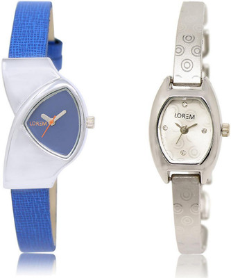 LOREM LR208-219 Stylish Silver & Blue Contemporary & Triangle Girl's Metal Bracelet & Leather Watch - For Women
LOREM LR208-219 Stylish Silver & Blue Contemporary & Triangle Girl's Metal Bracelet & Leather Watch - For Women