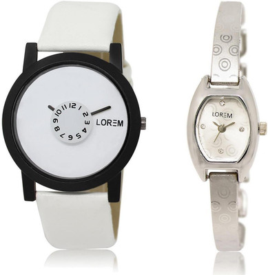 LOREM LR26-219 Stylish Silver & White Contemporary & Round Boy's & Girl's Metal Bracelet & Leather Watch - For Men & Women
LOREM LR26-219 Stylish Silver & White Contemporary & Round Boy's & Girl's Metal Bracelet & Leather Watch - For Men & Women