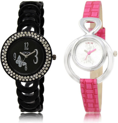 LOREM LR201-205 Stylish Silver & Black Round Girl's Leather & Metal Bracelet Watch - For Women
LOREM LR201-205 Stylish Silver & Black Round Girl's Leather & Metal Bracelet Watch - For Women