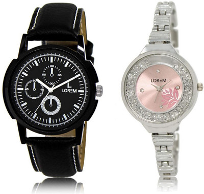 LOREM LR13-226 Stylish Pink & Black Round Boy's & Girl's Metal Bracelet & Leather Watch - For Men & Women
LOREM LR13-226 Stylish Pink & Black Round Boy's & Girl's Metal Bracelet & Leather Watch - For Men & Women