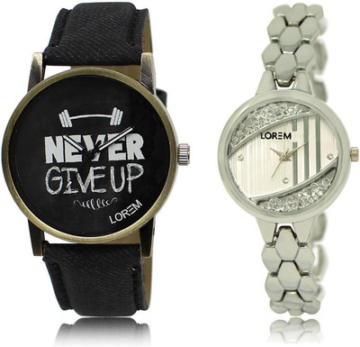 LOREM LR27-223 Stylish Silver & Black Round Boy's & Girl's Metal Bracelet & Leather Watch - For Men & Women
LOREM LR27-223 Stylish Silver & Black Round Boy's & Girl's Metal Bracelet & Leather Watch - For Men & Women