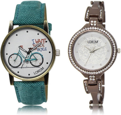 LOREM LR229-236 Stylish Silver & White Round Girl's Metal Bracelet & Leather Watch - For Women
LOREM LR229-236 Stylish Silver & White Round Girl's Metal Bracelet & Leather Watch - For Women