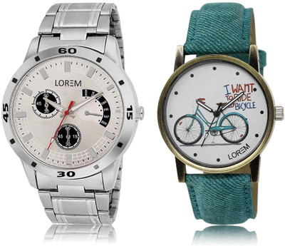 LOREM LR101-229 Stylish White & Silver Round Boy's & Girl's Leather & Metal Bracelet Watch - For Men & Women
LOREM LR101-229 Stylish White & Silver Round Boy's & Girl's Leather & Metal Bracelet Watch - For Men & Women