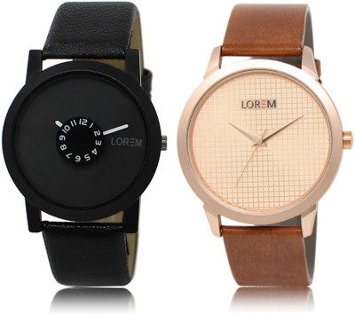LOREM LR25-34 Stylish Rose Gold & Black Round Boy's Leather Watch - For Men
LOREM LR25-34 Stylish Rose Gold & Black Round Boy's Leather Watch - For Men