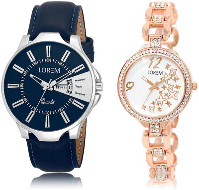 LOREM LR23-210 Stylish White & Blue Round Boy's & Girl's Metal Bracelet & Leather Hybrid Watch - For Men & Women
LOREM LR23-210 Stylish White & Blue Round Boy's & Girl's Metal Bracelet & Leather Hybrid Watch - For Men & Women