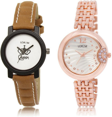 LOREM LR209-228 Stylish Silver & White Round Girl's Metal Bracelet & Leather Watch - For Women
LOREM LR209-228 Stylish Silver & White Round Girl's Metal Bracelet & Leather Watch - For Women