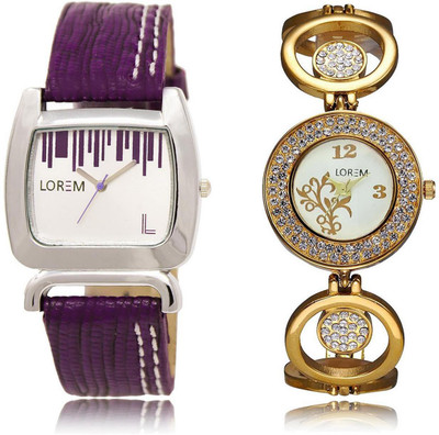 LOREM LR204-207 Stylish Multicolor Round & Square Girl's Metal Bracelet & Leather Watch - For Women
LOREM LR204-207 Stylish Multicolor Round & Square Girl's Metal Bracelet & Leather Watch - For Women
